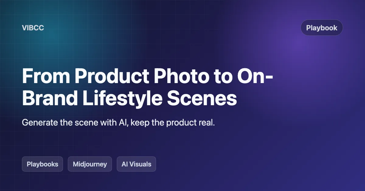 From Product Photo to On-Brand Lifestyle Scenes with AI