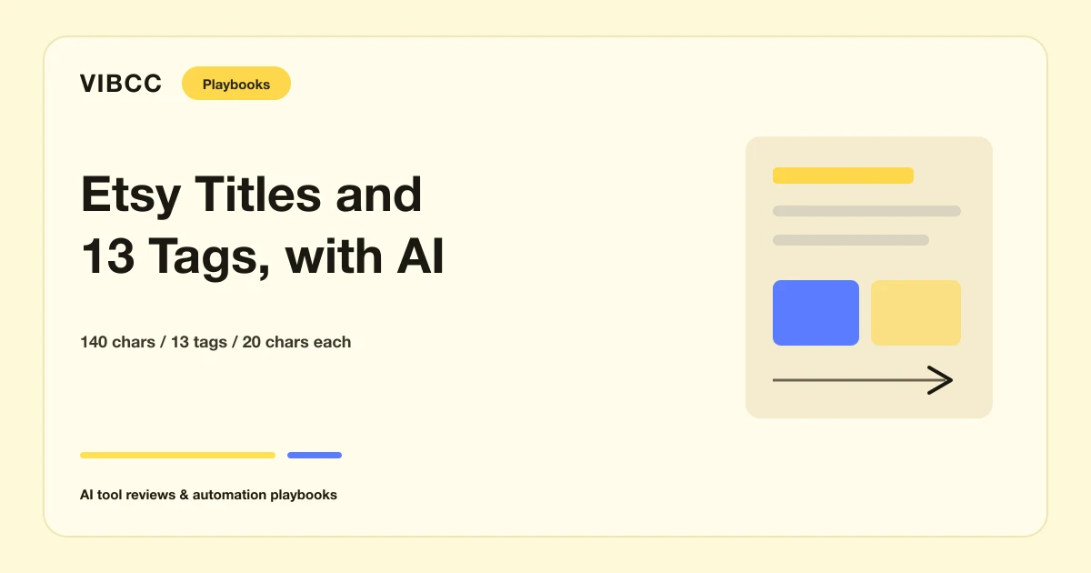 Etsy Titles and Tags with AI: How to Budget Your 13 Tag Slots